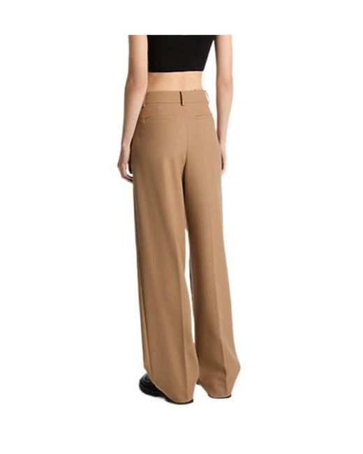 MICHAEL Michael Kors Brown Pleated Wide-Leg Pants
