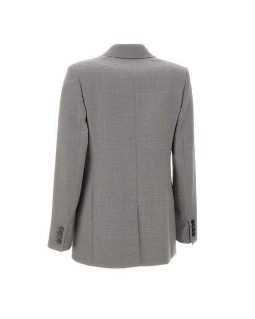 Max Mara Gray Studio Bolsena Single-Breasted Tailored Blazer