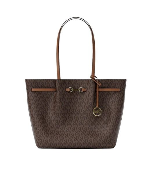Michael Kors Brown Carson Large Signature Logo Tote Bag