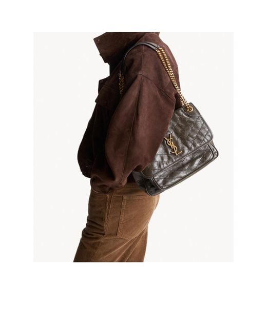 Saint Laurent Multicolor Niki Logo Plaque Medium Shoulder Bag
