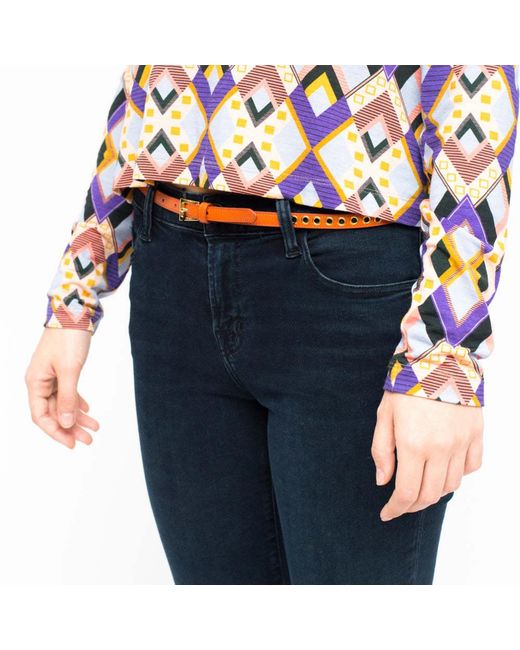 Prada Orange Square Buckle Belt