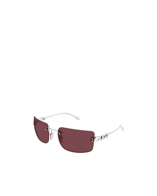 Gucci Purple Eyewear Rectangular Frame Sunglasses