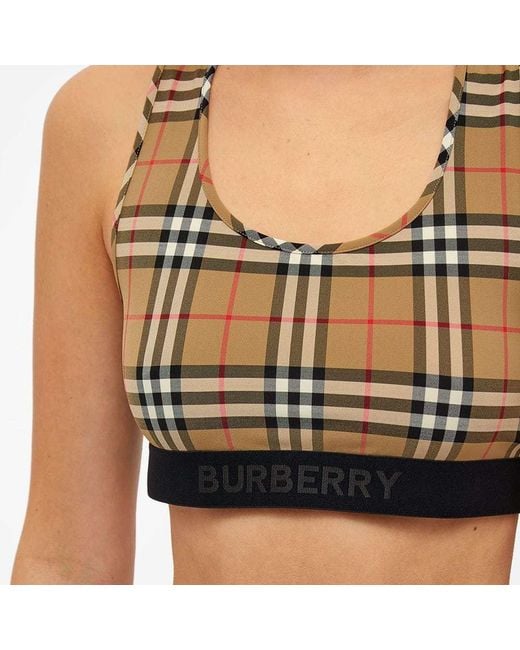 Burberry Multicolor Vintage Check Sports Bra