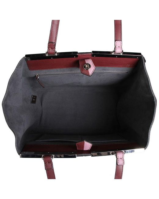 Fendi Purple Spliced Logo Handbag