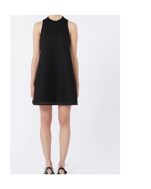 Max Mara Black Didone Mesh Flared Dress