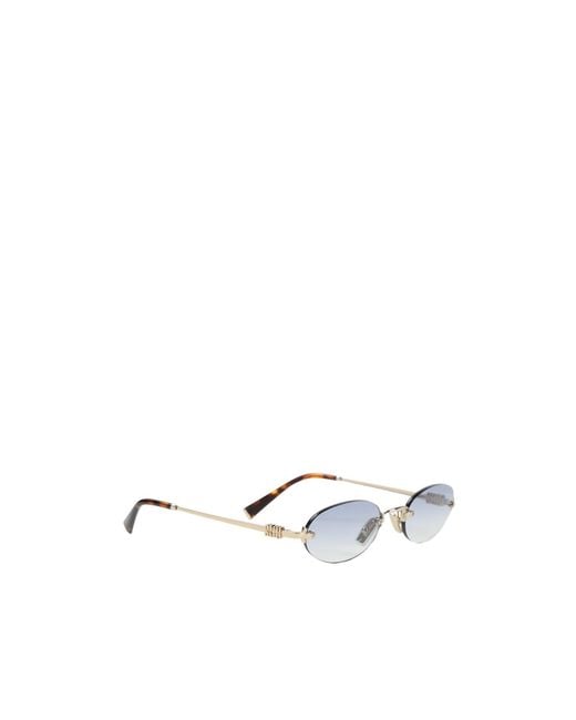 Miu Miu White Frameless Sunglasses