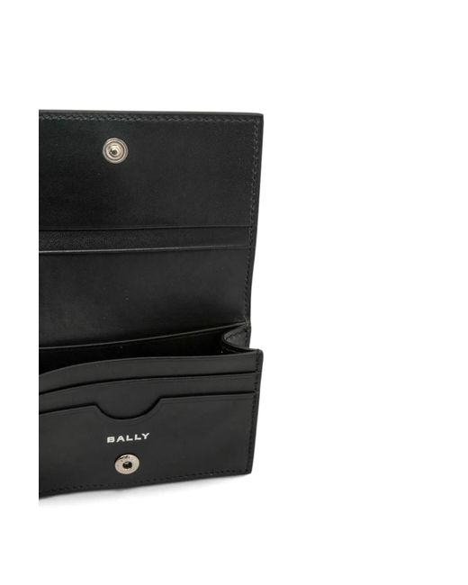 Bally Black Flip Card Holder for men