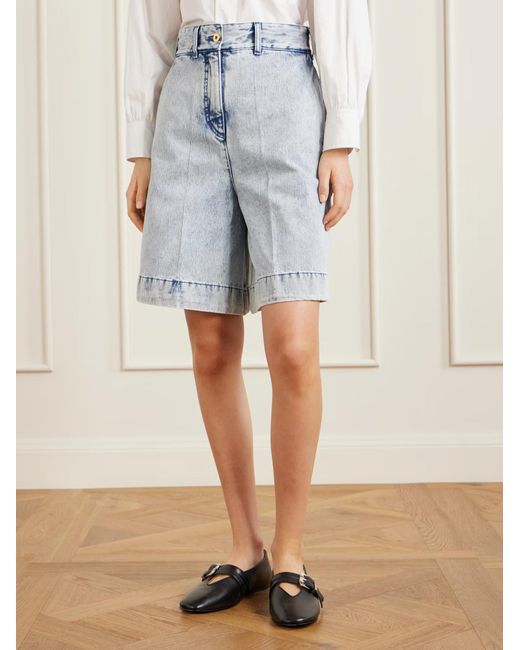 Patou Blue Belt-Loops Shorts