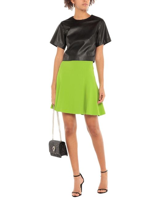 Dolce & Gabbana Green Crepe Flared Skirt