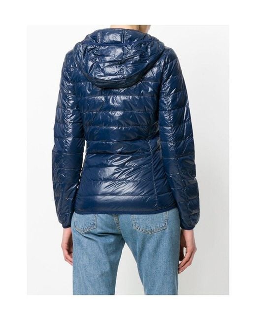 EA7 Blue Logo Print Puffer Jacket