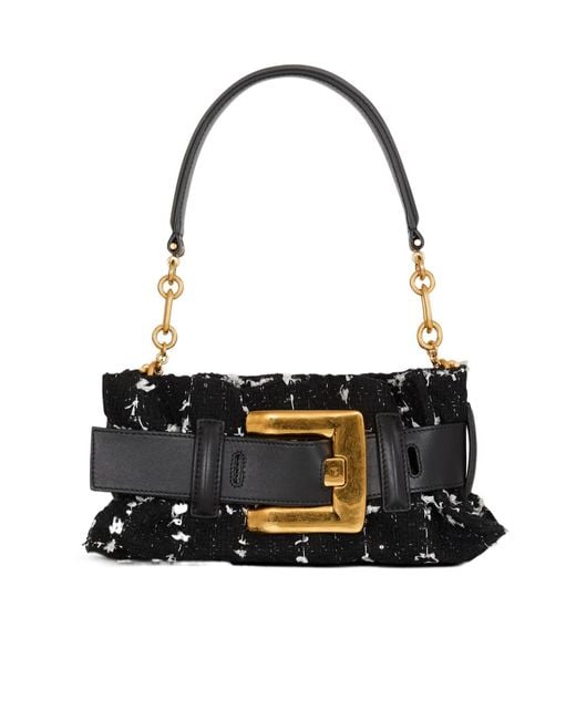 Balmain Black Mini Anthem Bag