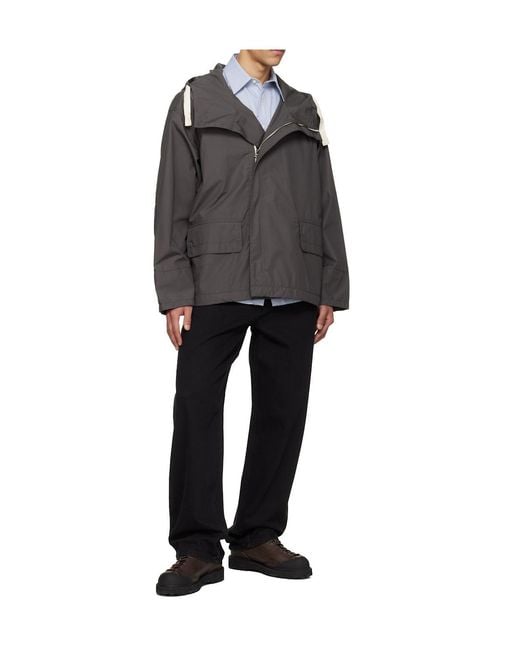 Nanamica Gray Deck Hooded Jacket for men