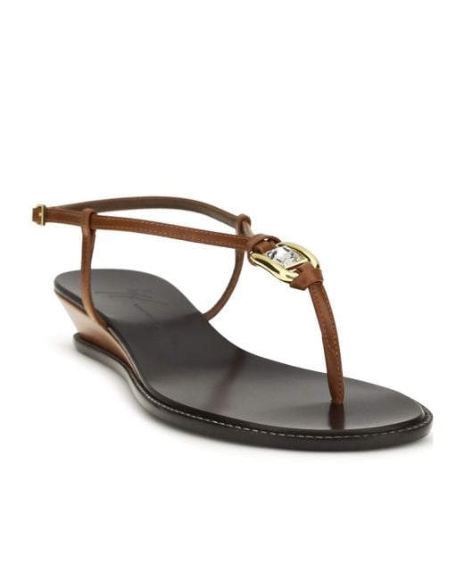 Giuseppe Zanotti Brown Amhelia Wedge Heeled Sandals