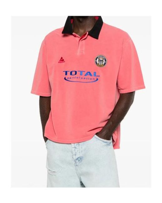 Martine Rose Logo Embroidered Polo Shirt for men
