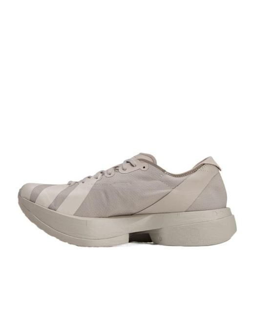 Y-3 Gray Adios Pro 4 Striped Running Shoes for men