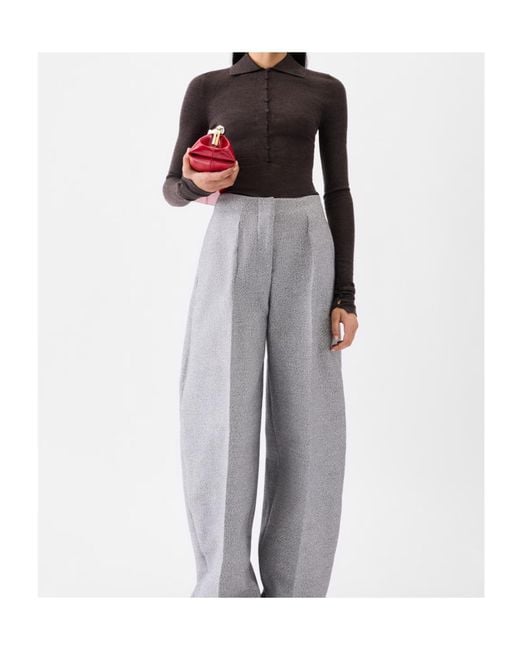 Jacquemus Black Long Sleeved Knitted Polo Shirt
