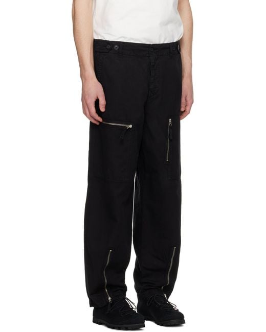 C P Company Black Belt Loops Slacks for men