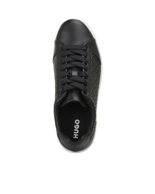 Boss Black Embossedleather Lowtop Sneakers