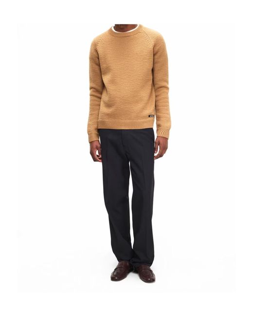 Prada Brown Logo Loafers for men
