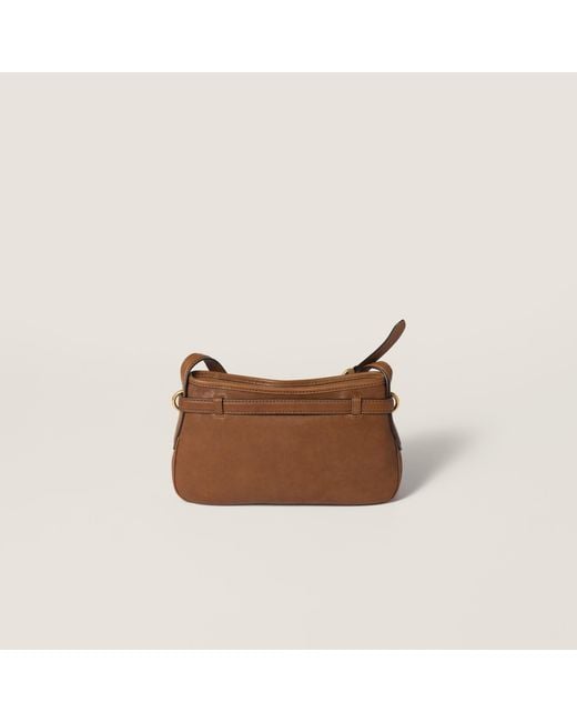 Miu Miu Brown Aventure Nappa Leather Bag