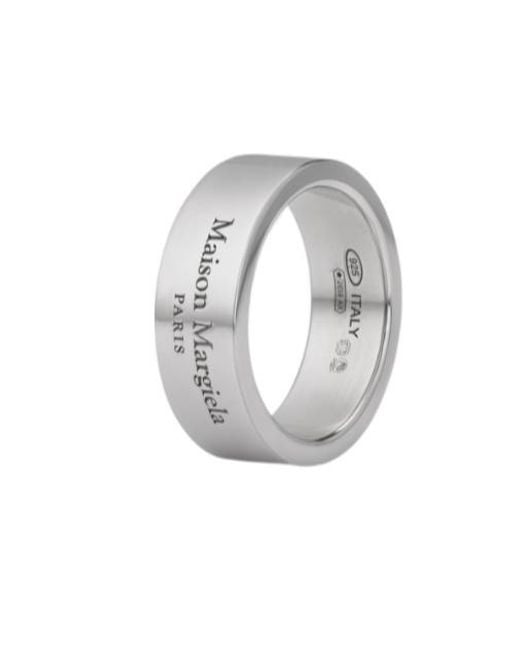 Maison Margiela Gray Logo Wide Ring