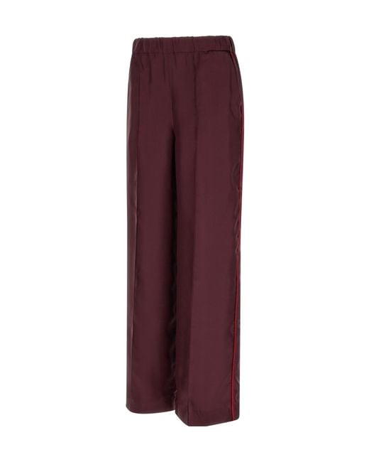 F.R.S For Restless Sleepers Purple F.R. For Restless Sleepers Wide-Leg Silk Pants