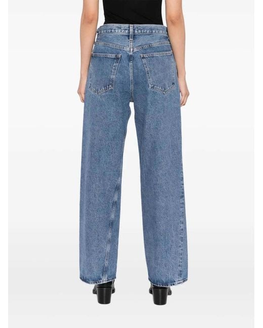 Agolde Blue Twist Low Slung Jeans