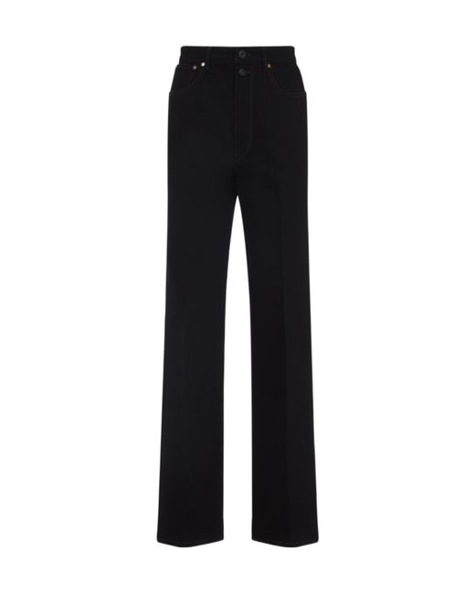Lemaire Black High-Waisted Straight-Leg Trousers