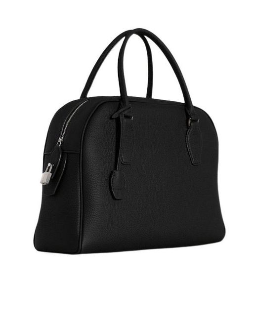 The Row Black India 10.00 Leather Tote Bag
