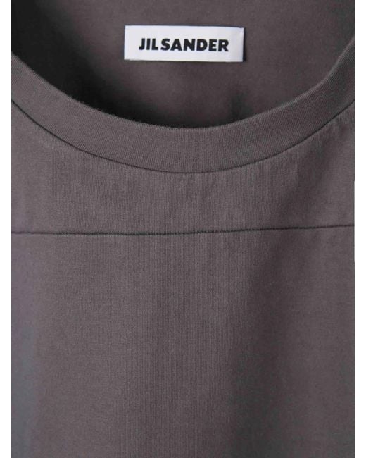 Jil Sander Gray Panelled T-Shirt for men