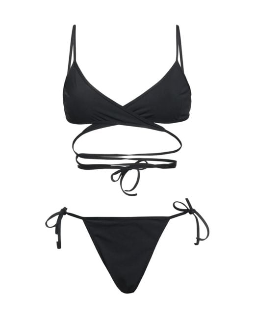 Balenciaga Black Solid-Colored Stretch Bikini