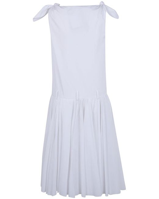 N°21 White Below The Knee Dress