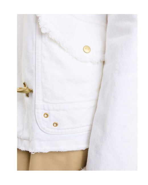 Fay White Toggle Fastening Coat
