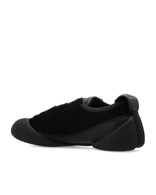 McQueen Black Round-Toe Low-Top Sneakers