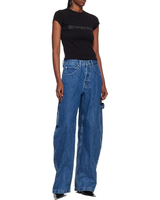 Alexander Wang Blue Boxer Insert Jeans