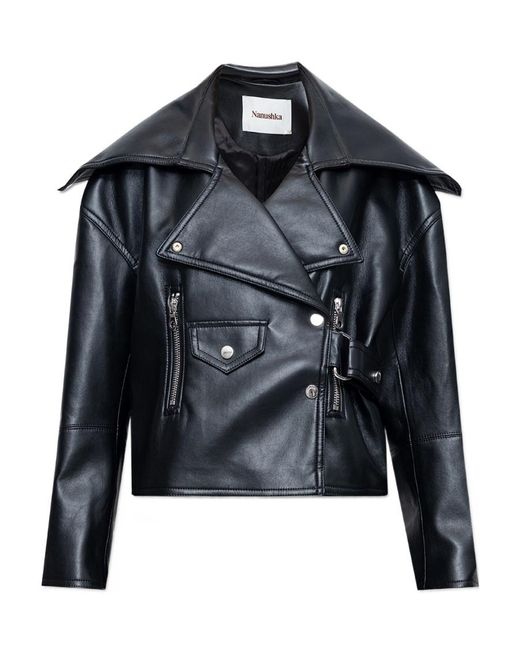 Nanushka Black Leather Jackets