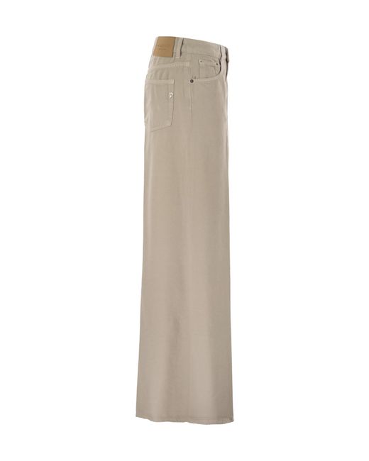 Dondup Gray Marlen Wide-Leg Jeans