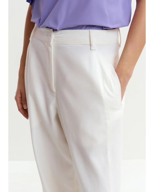 Essentiel Antwerp White Joviaal 098 Straight-Leg Pants