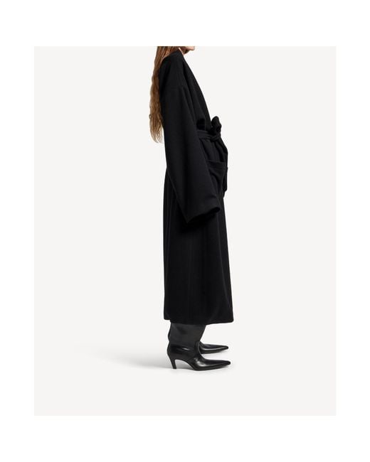 Balenciaga Black Bathrobe Coat