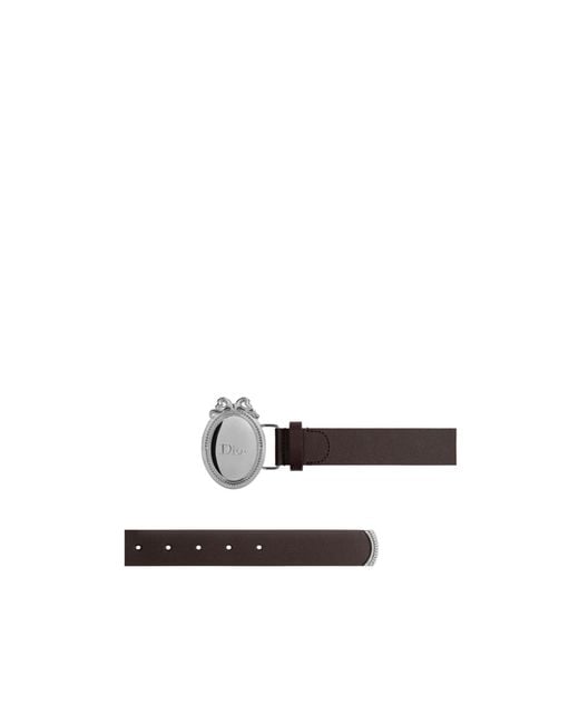 Dior White Médaillon Belt for men