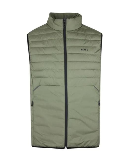 Boss Green Quilted Zip Vest for men
