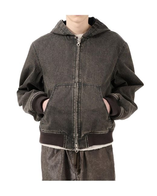Our Legacy Gray Bank Hooded Jacket for men