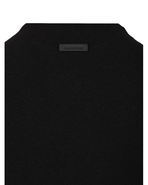 Fear Of God Black Relaxed Fit Knit Crewneck Jumper for men