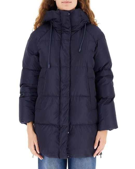 Weekend by Maxmara Blue Hooded Puffer Jacket