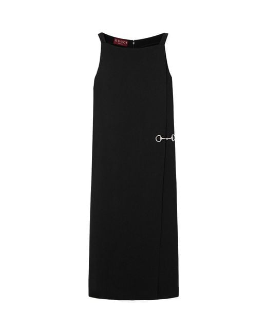 Gucci Black Heavy Sable Horsebit Dress