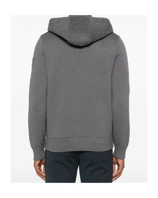 Boss Gray P-Heflo Zip-Up Sweater for men