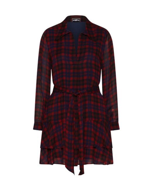 Marella Purple Georgette Flounce Dress