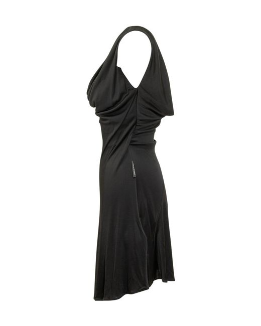 Off-White c/o Virgil Abloh Black Mini Fluid Jersey Dress