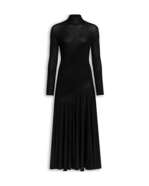 Alaïa Black Twisted Wool Dress