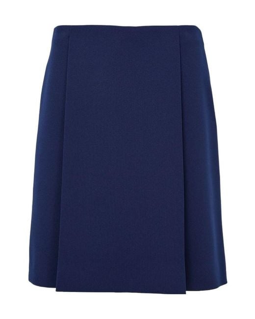 Miu Miu Blue Midi Jersey Skirt